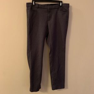 Banana Republic Sloan Fit Cropped Pants Patterned